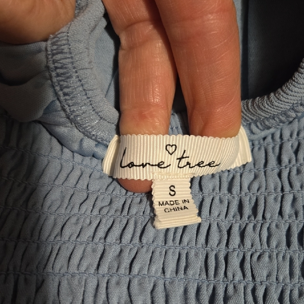 3/$10 Love Tree Blue Mini Dress Elegant and Chic - Picture 2 of 5